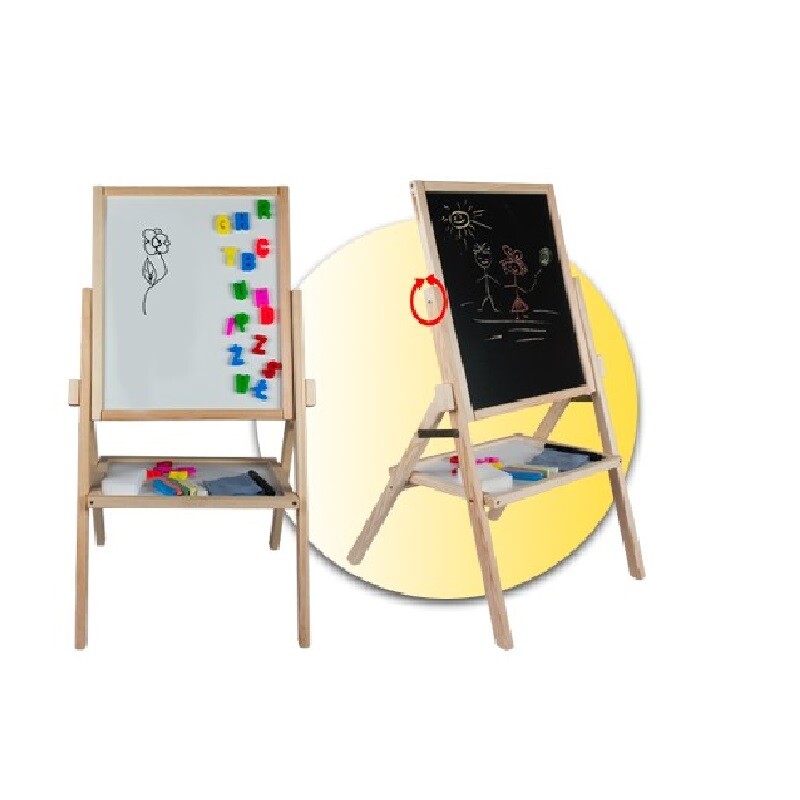 3toysM double-sided wooden board for kids RBMN (46x43x78cm)