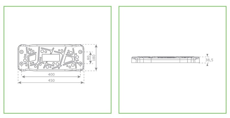 Swing seat with aluminum insert КВТ Curve 45x18cm