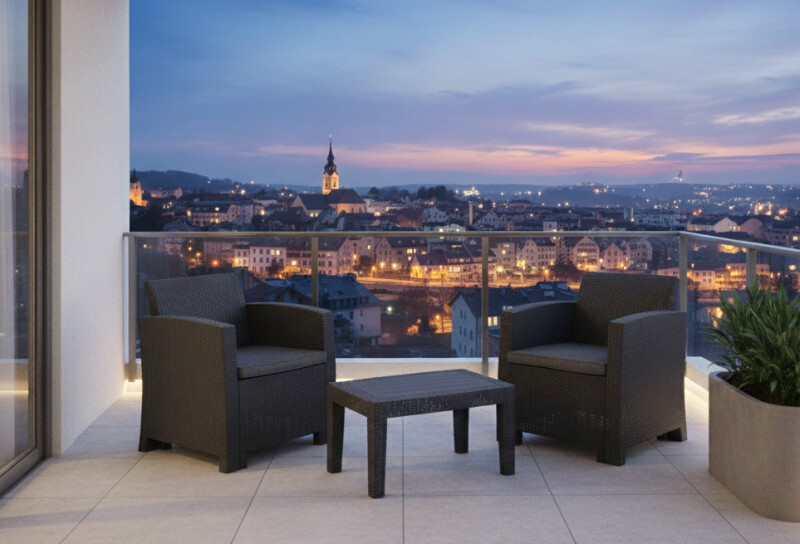 Ротанговый комплект мебели: 2 кресла, стол