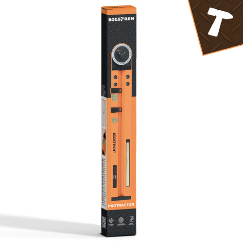 Multifunctional 3-in-1 Adjustable Angle Square, Spirit Level and Compass