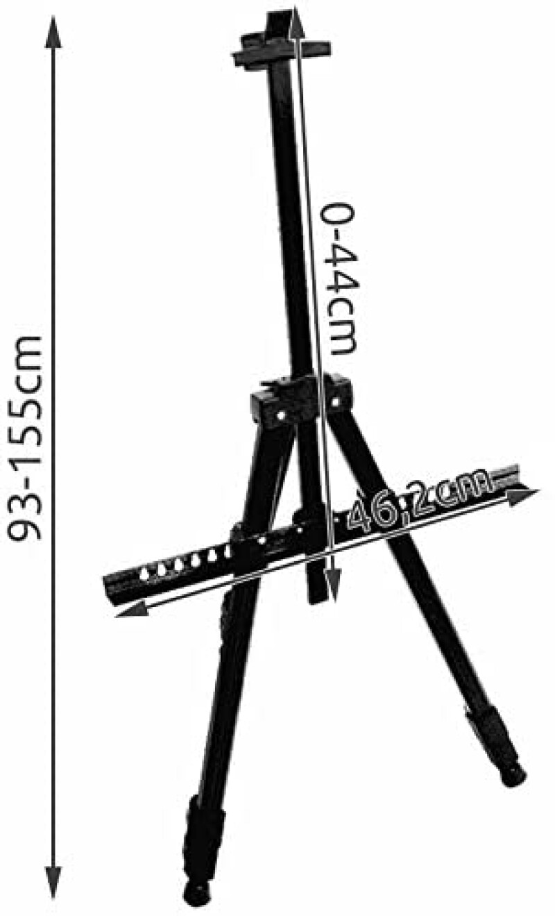 Artists Easel Stand for Painting with case, 46,2x170 cm