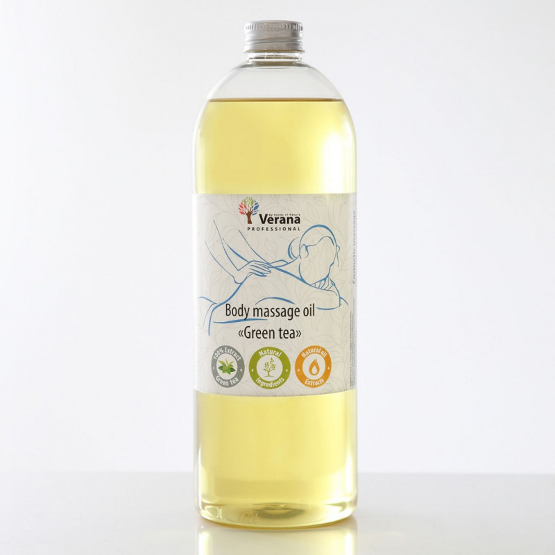 Body massage oil Verana Professional, Green tea 1 liter