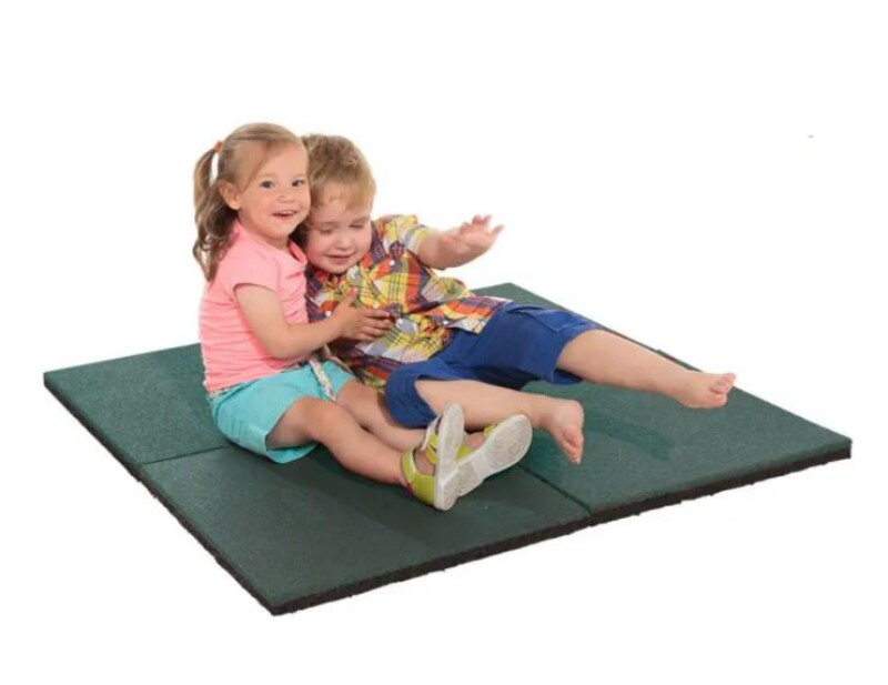 Rubber safety tile KBT 50×50×4.5 cm, green