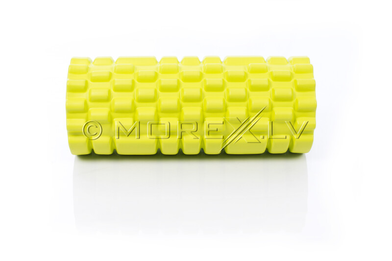 Massage Foam Roller Grid Roller 30x10cm, lime green