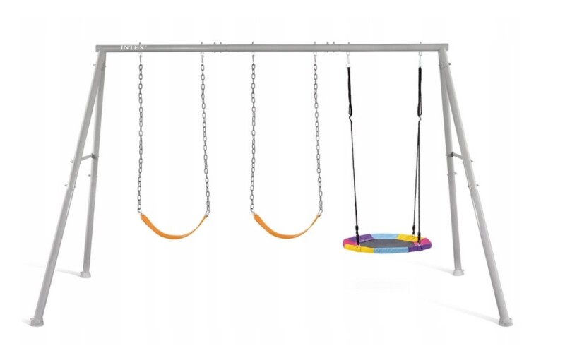 Kids Swing Set Stork nest (3 in 1) Ø 81 cm, Intex 44134