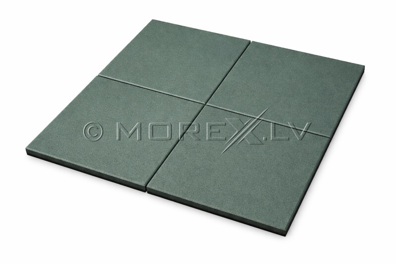 Rubber safety tile KBT 50×50×2.5 cm, green