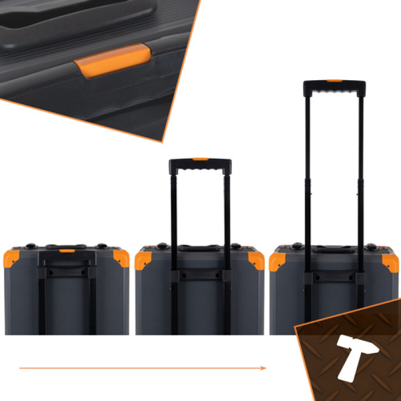Toolbox 1000-piece set in a suitcase with wheels