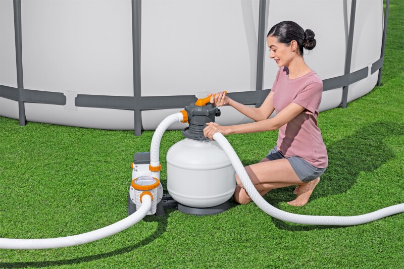Bestway 58486 baseinu smilšu filtrs un sūknis 11355 L, tvertne 55kg