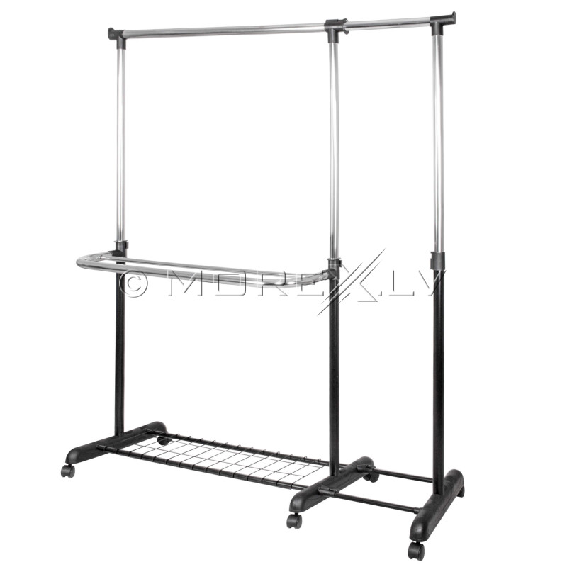 Shoe Rack With Clothes Hanger on Wheels