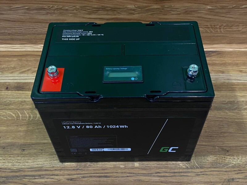 Litija akumulators Green cell LifePO4 12V 80Ah (dziļās izlādes)