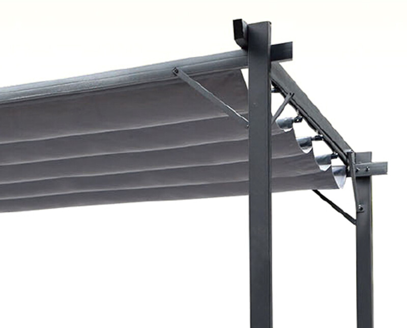 Garden Pergola 3x3m with Sliding Canopy