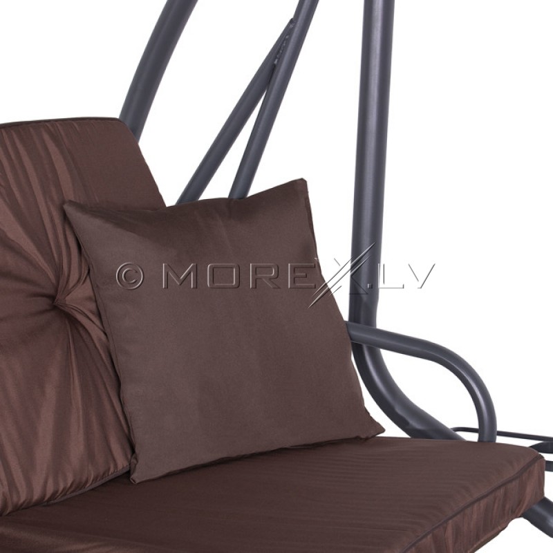 Garden swing 240x120, 4-seater, brown