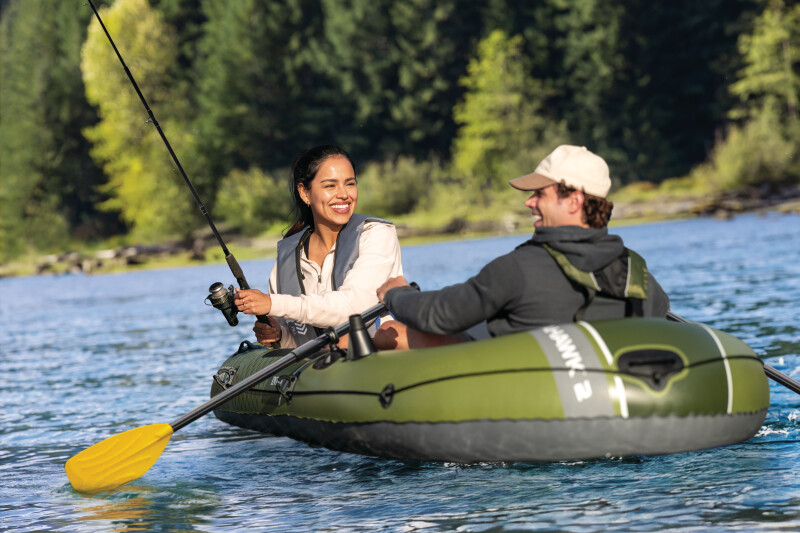 Надувная 2-местная лодка Intex Seahawk 2, 236x114x41 см, 66332