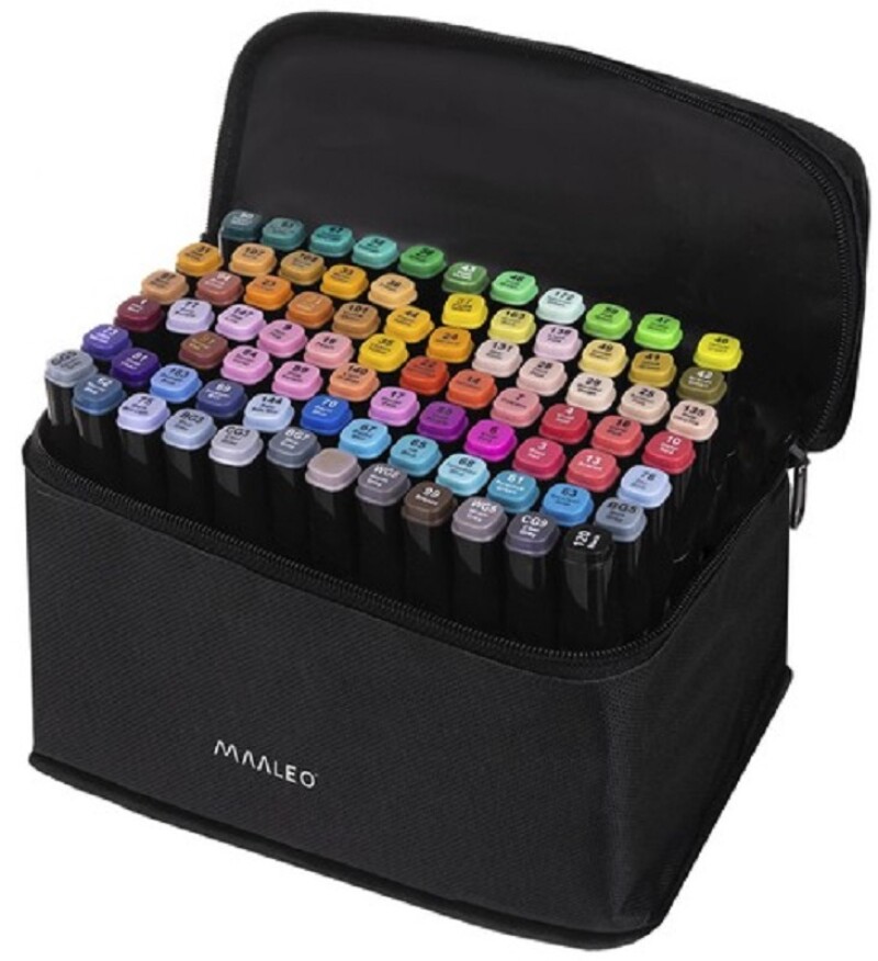 Double-sided markers felt-tip pens, 80 pcs.