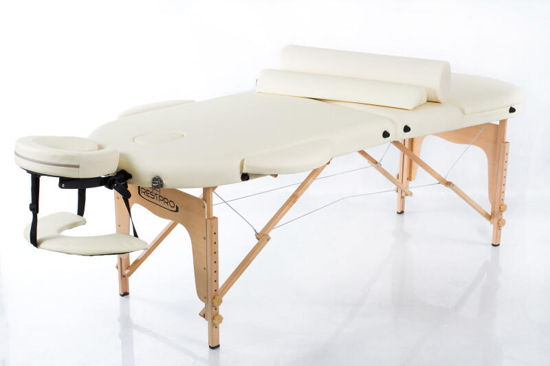 Portable Massage Table + Massage Bolsters RESTPRO® Classic Oval 3 Cream