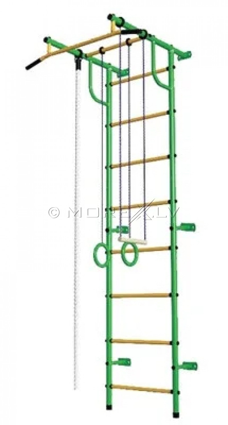 Swedish wall for children Pioner-C2P green-yellow