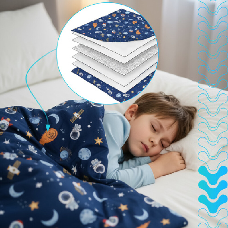 Детское утяжеленное одеяло 4кг 100x150cm спокойный сон