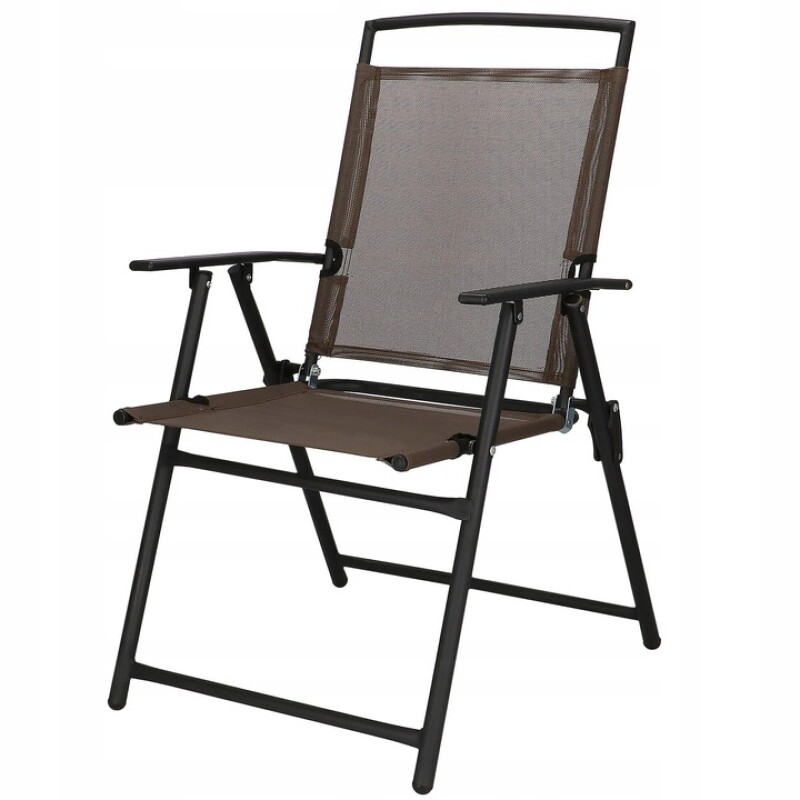 Folding outdoor chair 55 x 65 x 105 cm, brown
