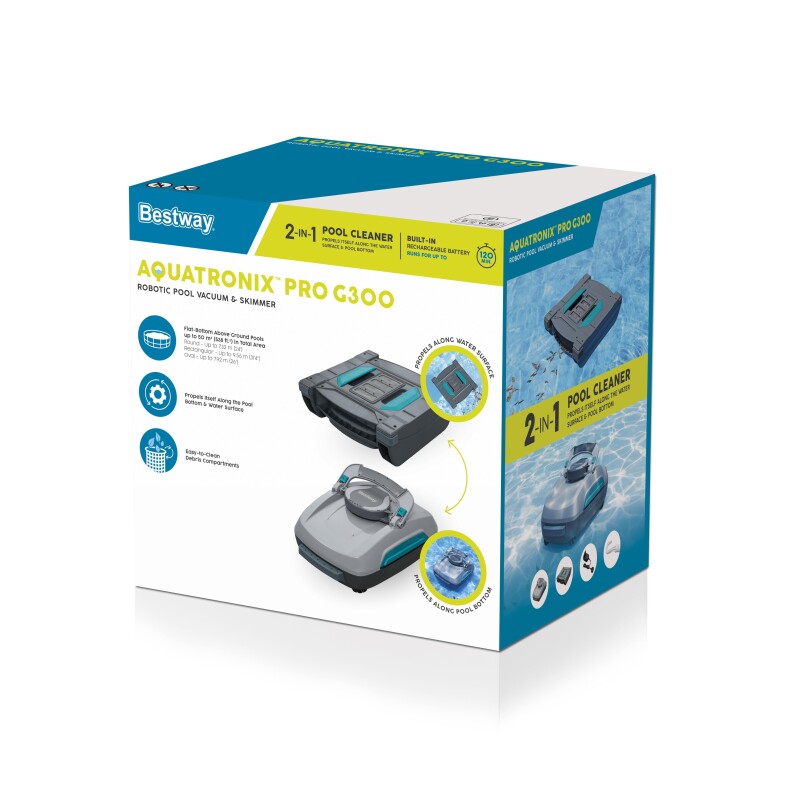 Baseina tīrīšanas robots un skimmeris Aquatronix G300 Bestway 58942