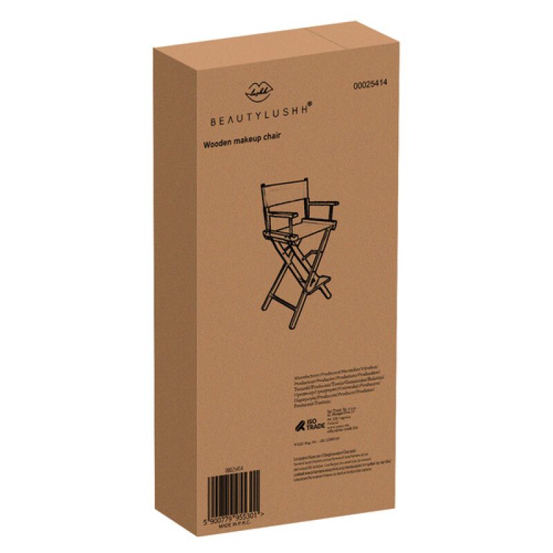 Профессиональный cкладной cтул для макияжа, черный