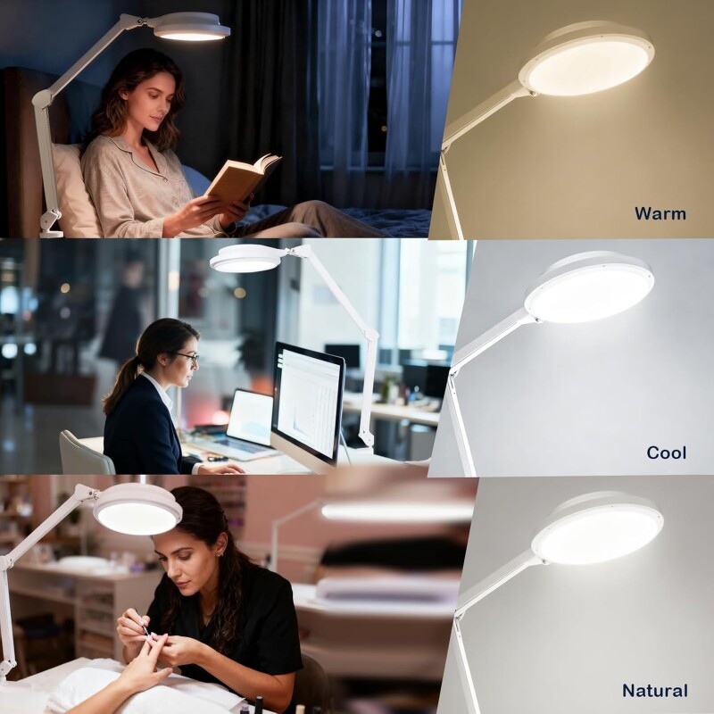 Profesionālā LED galda lampa 9516LED-CCT (kosmetoloģijai, pedikīram)