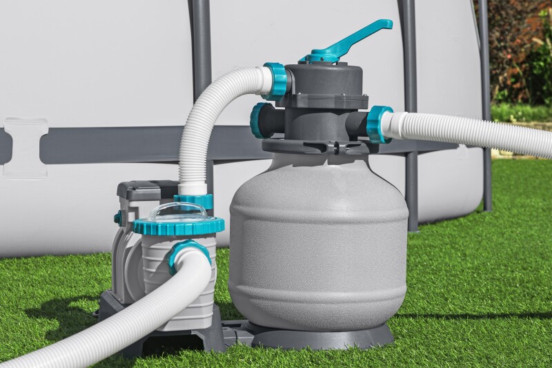 Bestway 58499 baseinu smilšu filtrs un sūknis 8327 L, tvertne 20 kg