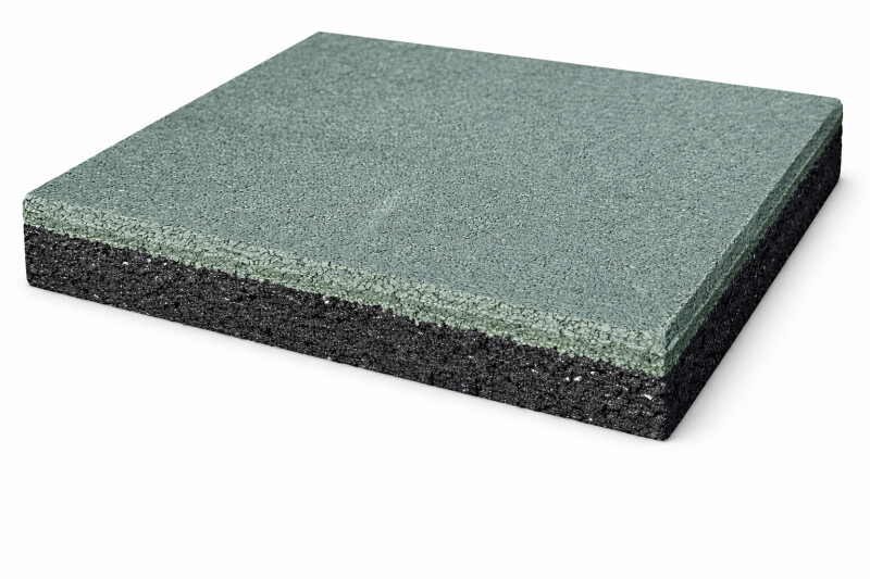 Rubber safety tile KBT 50x50x4,5cm 4 pcs,, green