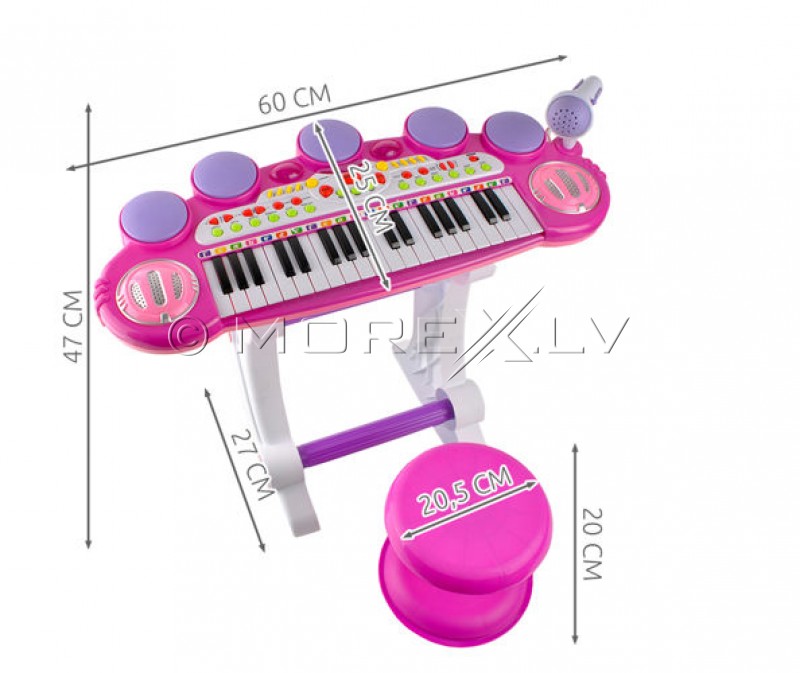 Kids Keyboard with a Microphone and a Chair 00001374