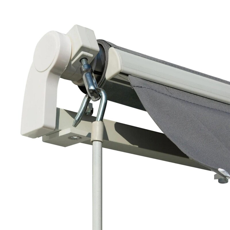 Выдвижная террасная маркиза, навес 4x2.5 м, cерая