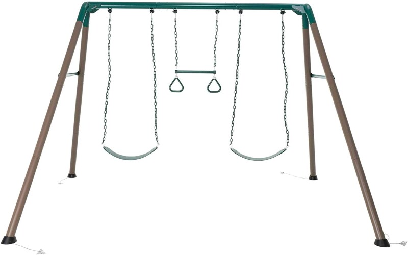 LIFETIME 90952 Kids Swing Set, turquoise-brown