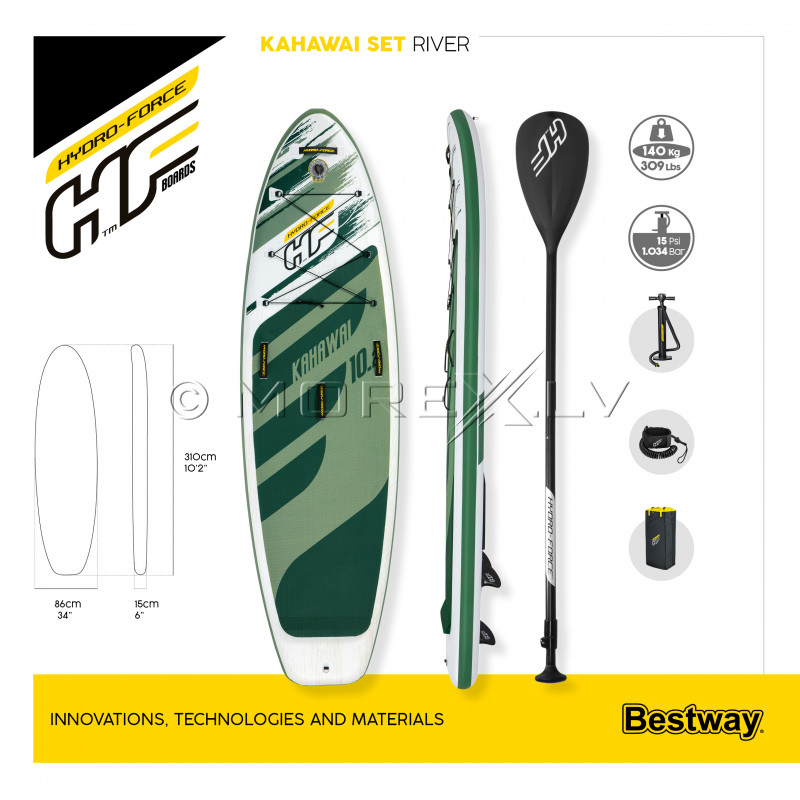 SUP доска Bestway Kahawai 65308, 310x86x15 см