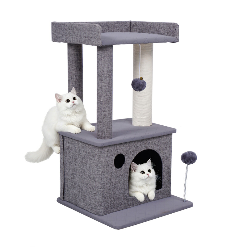 Cat House 75 cm, grey