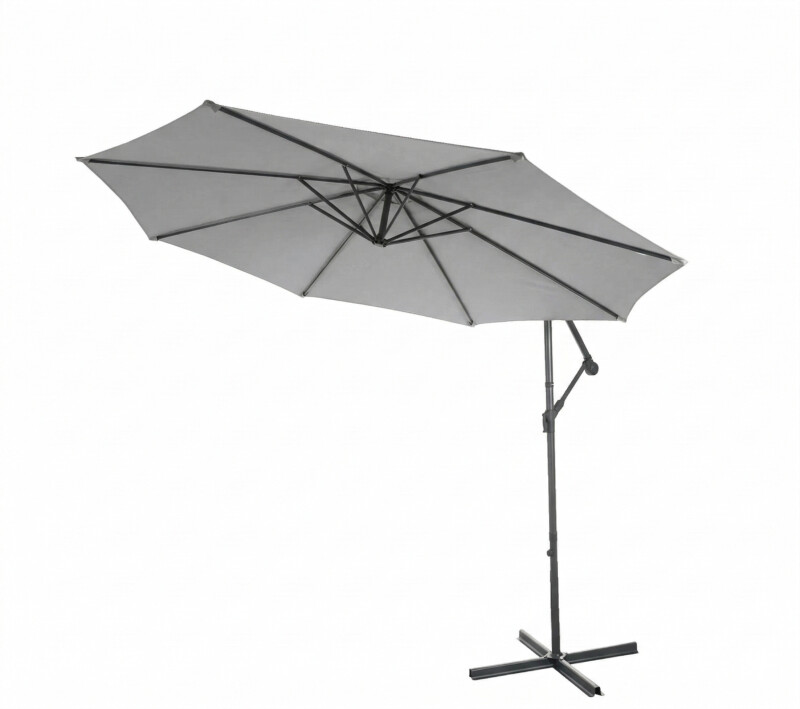 Sun protection umbrella on a stand 3 m, grey