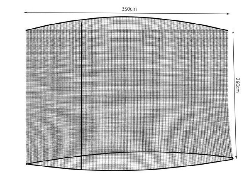 Pretmoskītu tīkls saulessargam 3,5m, melns