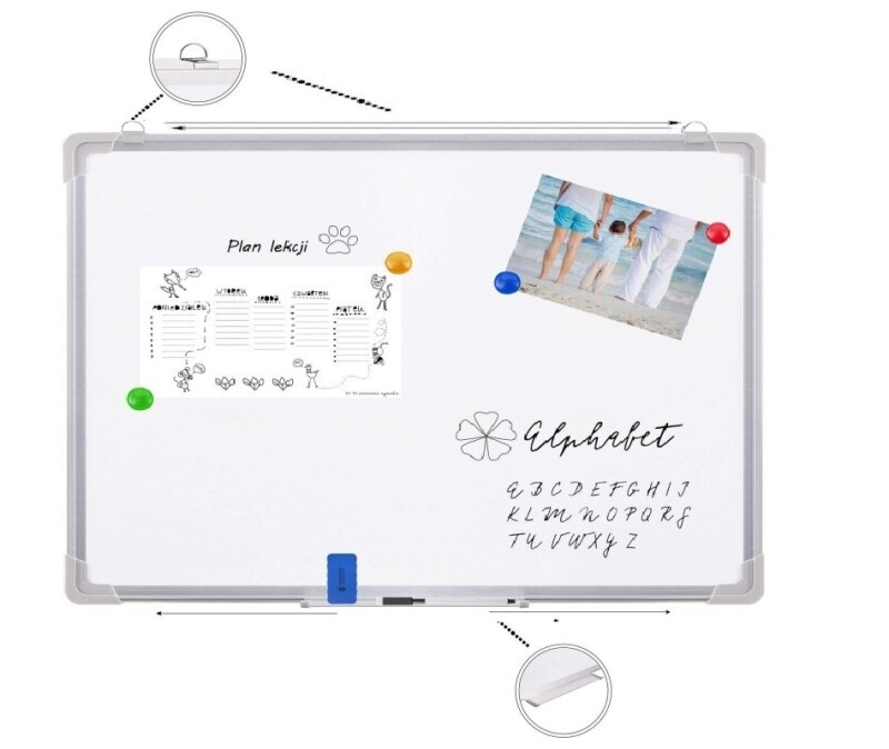 Magnetic marker board 90x120 cm