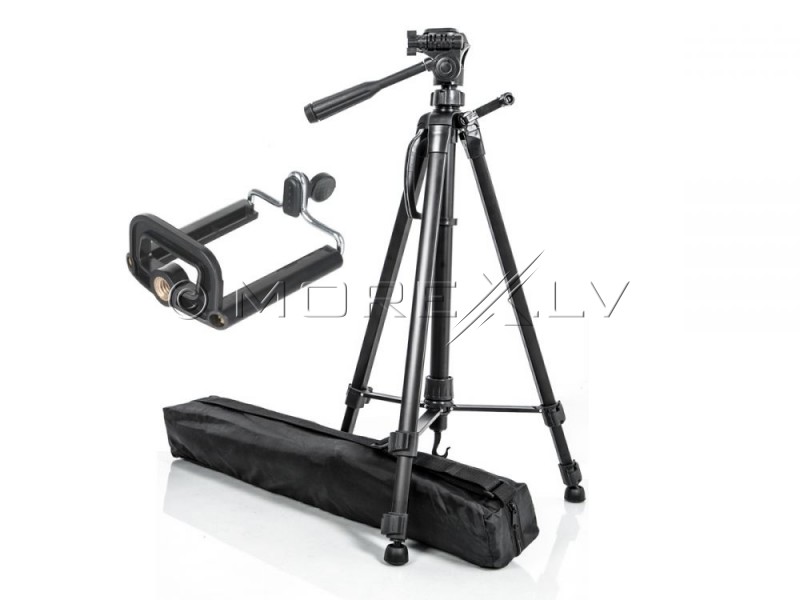 Statīvs fotokamerai Tripod 3D 157 cm ar telefona turētāju un futlāri, ST-540 (foto_04101)
