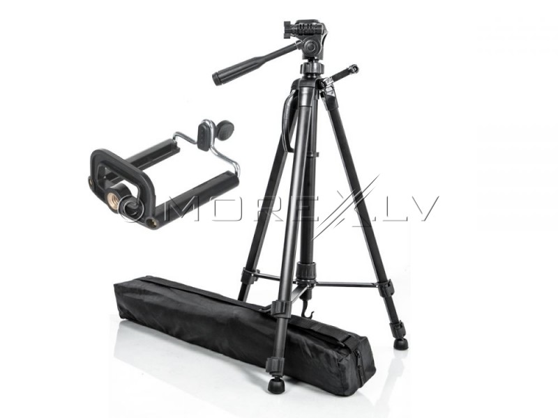 Штатив для фотокамеры Tripod с футляром и держателем для телефона 157 см, с футляром (foto_04101)