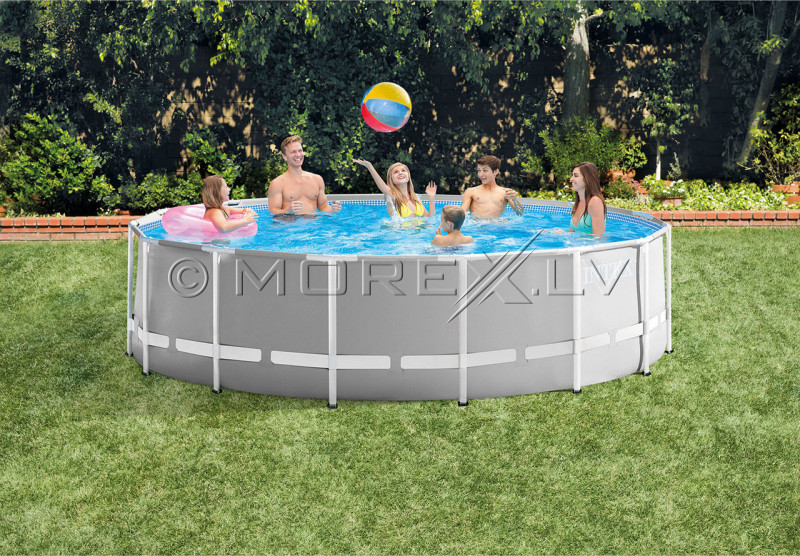 Каркасный бассейн Intex Prism Frame Premium Pool Set 457x122 см, с фильтрующим насосом и аксессуарами (26726)