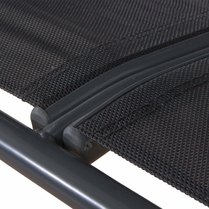 Garden swing 170x110 cm, 3-seat, black