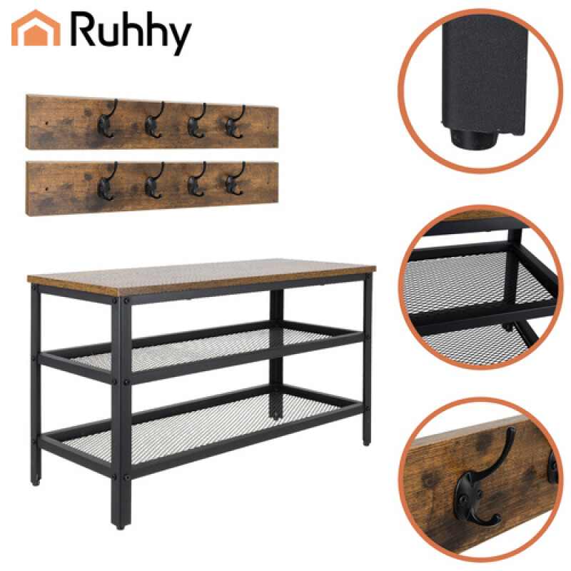 Standing shelf with hanger, 73x44x30 cm