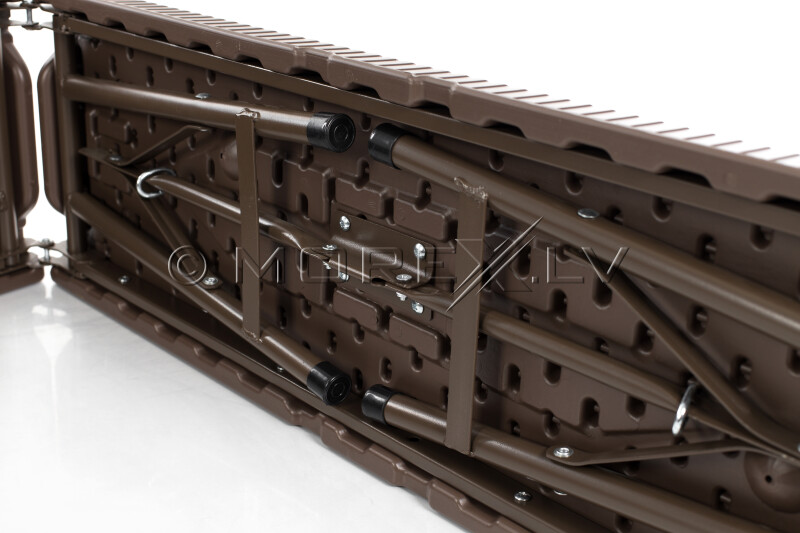 Folding bench with a rattan design 183x28 cm