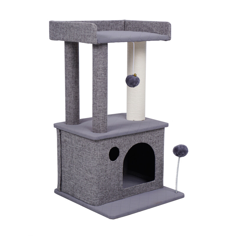 Cat House 75 cm, grey