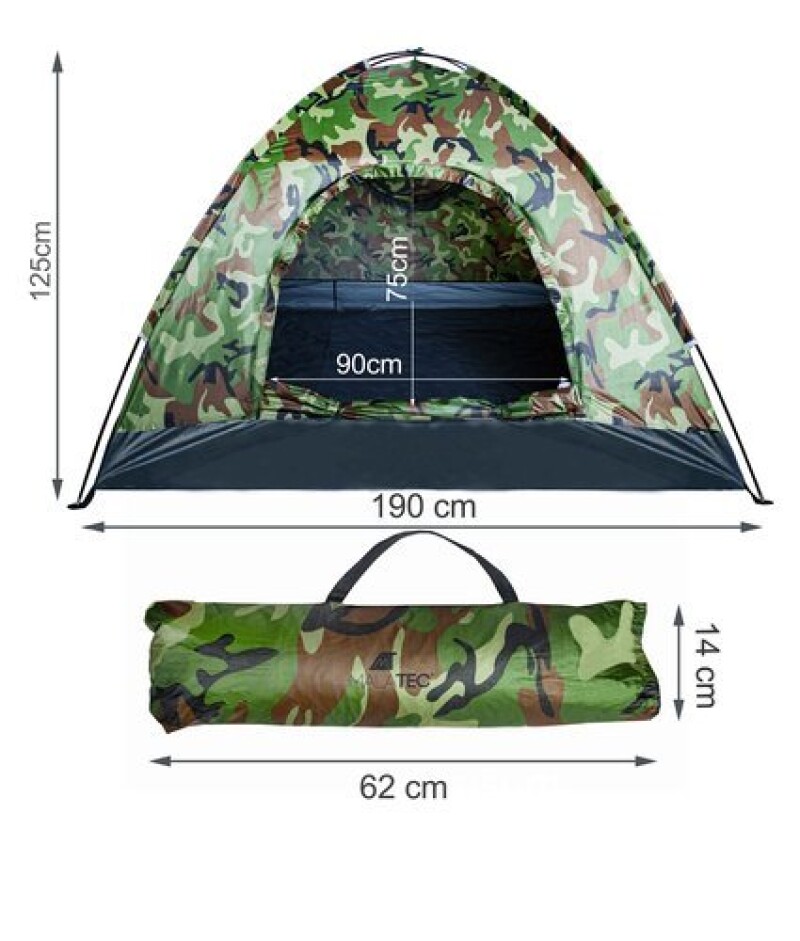 Matkatelk 1.90x1.90x1.25 m