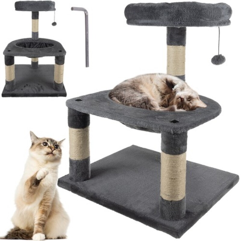 Cat House 71 cm, grey