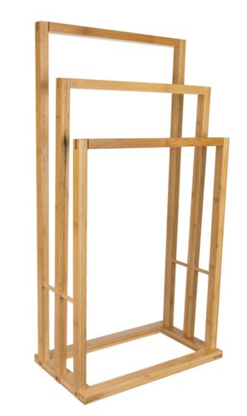 Bambusa dvieļu pakaramais, bambusa statīvs 42x24x80 cm