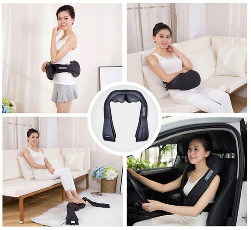 Electric shoulder massager for neck and back with heat
