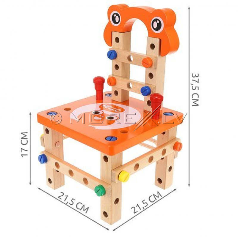 Koka konstruktors ar instrumentiem, 3 in1