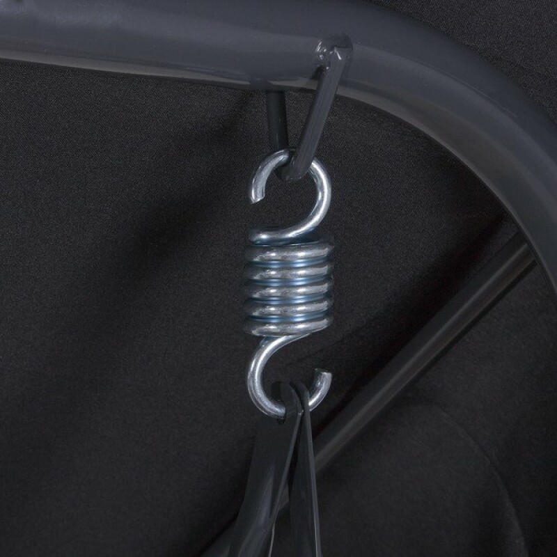 Garden swing 170x110 cm, 3-seat, black