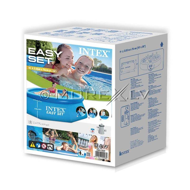 Baseins Intex Easy Set Pool 244х76 cm, ar filtra sūkni (28112)