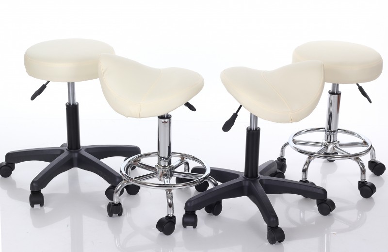 Meistara krēsls RESTPRO® Round 1 cream (kosmetologa, masiera krēsls)